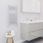 (LV67) 700x600mm Chrome Towel Warmer. Steel construction with a chrome finish. Flat Front Chro...