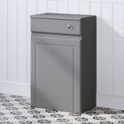 (XL70) 500mm Cambridge Midnight Grey Back To Wall Toilet Unit Our discreet unit cleverly houses...