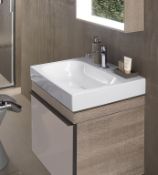 (VD43) 440mm Keramag Citterio Natural Oak Cloakroom Vanity Unit. RRP £675.97. Comes complete w...