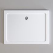 (SA73) 1200x900mm Rectangular Ultra Slim Stone Shower Tray. RRP £299.99 Low profile ultra slim...