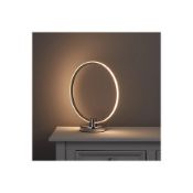 (QL54) COLOURS TANI BRUSHED NICKEL EFFECT LED TABLE LAMP. Product Information This contemporar...