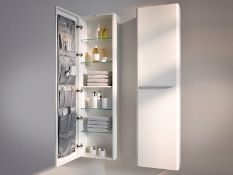 (SA90) Keramag Geberit myDay 1500mm Tall White Storage Unit. RRP £981.99.One door with soft c...