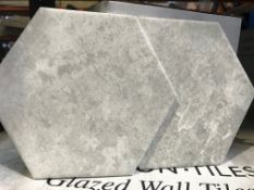 5m2 150x170mm Hanbury Hexogan Urban Concrete Wall Tiles. Rarely do tiles combine beauty and fu...