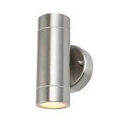 (QL88) Blooma Candiac Silver effect Mains-powered LED Outdoor Wall light 760lm You can install...