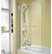 Twyford OF0969CP Polished Chrome Outfit Single Panel Bath Screen, Outfit Single Panel Bath Scr...