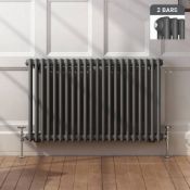 600x1008mm Anthracite Double Panel Horizontal Colosseum Traditional Radiator. RRP £549.99.RCA...