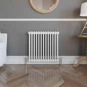 (QQ128) 500x628mm White Double Panel Horizontal Colosseum Traditional Radiator. For elegant((