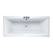 (KN150) Twyford INDULGENCE 1800x800mm Rectangular Bath, No Grips, 0 Tap holes, White. RRP £73...