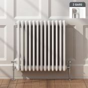 600x600mm White Triple Panel Horizontal Colosseum Traditional Radiator. RRP £469.99.RC554.Mad...