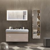 (VD10) Keramag Geberit Citterio 900mm Wood Structure Oak Natural Beige Vanity Unit with Drawer ...