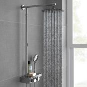 (CK10) Round Thermostatic Bar Mixer Shower Set Valve with Shelf 10