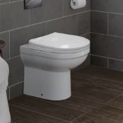 (CC74) Sabrosa II Back To Wall Toilet with Soft Close Seat Made from White Vitreous China and f...