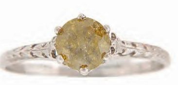 Yellow Diamond Solitaire Ring