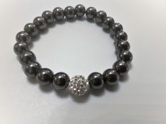 Black Spinel Bead Bracelet