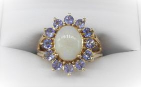 Opal & Tanzanite Ring