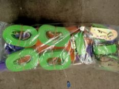 Pack Of 4 - 50Mm X 4 Metre Ratchet Lashings With Claw Hook And 4 Wheel Straps (Rlpack50Ai)