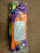 Pack Of 4 - 50Mm X 4 Metre Ratchet Lashings With Claw Hook And 4 Round Sling Straps (Rlpack50)