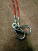 2 X 3Mm Red Pvc Coated To 5Mm Breakaway Cable With Hook And Ring (Bacpvc)