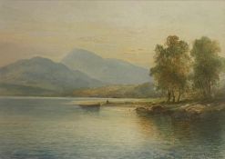 Original Signed Watercolour. Emil Axel Krause 1866-1922 - Derwent Water