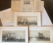 Rare Royal Trafalgar Full Folio Set Of Etchings. William Lionel Wyllie, 1851-1931