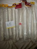 9 x White Bottom Fix Steel Draw Runner