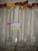 9 x White Bottom Fix Steel Draw Runner
