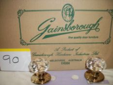 24 Pair of Gainsborough Crystal Knob Set