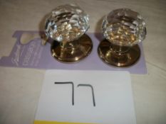 1 Pair of Gainsborough Crystal Knob Set