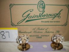 24 Pair of Gainsborough Crystal Knob Set