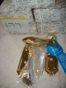 5 x Intelligent Polished Brass Door Handles