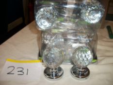 2 Pairs Dale Hardware Faceted Crystal Knob
