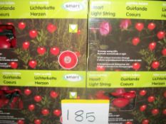4 Boxes of Solar Heart String Light