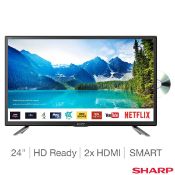 (11) 1 x Grade B - Sharp LC-24DHG6131K 24