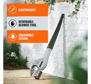 (AP252) 20V Max. Cordless Leaf Blower Disperses debris to clear mess in outdoor environments...