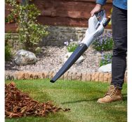 (AP259) 20V Max. Cordless Leaf Blower Disperses debris to clear mess in outdoor environments ...
