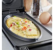 (AP253) 700W Omelette Maker Double-sided cooking power is also great for paninis, pancakes and...