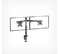 (AP37) Dual Arm Desk Mount with Clamp Strong steel double arm desk mount from VonHaus - mounts...