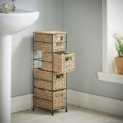 (AP155) 4 Tier Seagrass Drawer Unit Ideal for storing a range of items including clothing, acc...