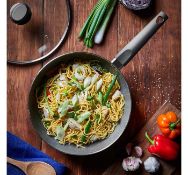 (AP280) 28cm Marble Wok 28cm diameter with 9cm depth – ideal for cooking vegetables, meats, ...