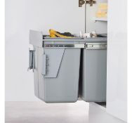 (AP217) 40L Pull-Out Cupboard Bin Easily fits into a cupboard with hardware and instructions i...