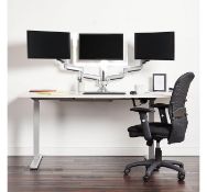 (AP139) Gas Triple Monitor Arm With USB Port 90° tilt and swivel range on each arm allows scr...
