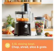 (HZ25) 1000W Food Processor Chop, blend, mix, purée, grate, shred and knead dough Process bi...
