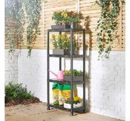 (AP77) 4 Tier Black Shelving Unit Spacious 4 tier storage shelving unit for use in the worksho...