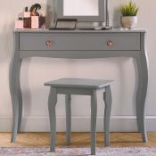 (AP162) Grey Dressing Table Desk Dimensions H80 x L100 x D40cm Smooth-gliding metal draw runn...
