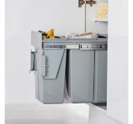 (AP95) 30L Pull-Out Cupboard Bin Easily fits into a cupboard with hardware and instructions in...