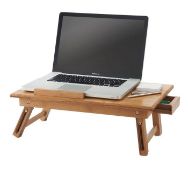 (AP65) Bamboo Tablet & Laptop Table Suits most standard-sized laptops Sturdy but lightweight ...