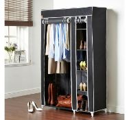 (AP264) Black Canvas Effect Wardrobe Practical, durable and stylish, this premium quality canv...