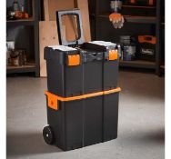 (AP184) Roller Tool Box Durable rubber wheels allow you to store and easily transport tools T...