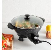 (AP246) 5L Electric Wok Non-stick coating ensures easy cleaning and healthy little-to-no-oil c...