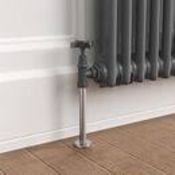 Anthracite Standard Connection Angled Radiator Valves. RA05A. 15mm standard connection. Angled ...